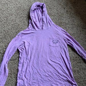 Ivory Ella long sleeve tee with tie dye elephant